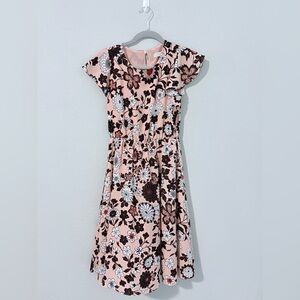 Floral Dress in Pink and Black